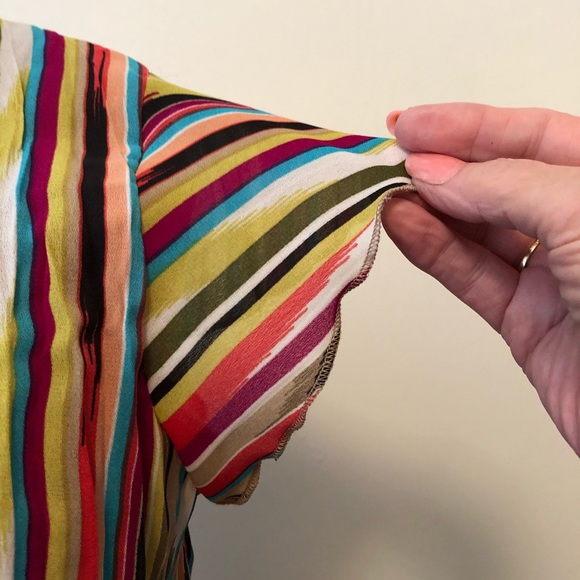 Multicolored, Ruffled Blouse - Picture 5 of 6
